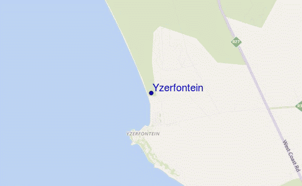 mappa di localizzazione di Yzerfontein