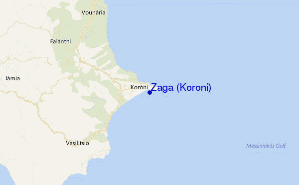 mappa di localizzazione di Zaga (Koroni)