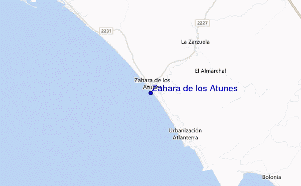 mappa di localizzazione di Zahara de los Atunes