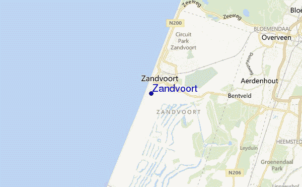 mappa di localizzazione di Zandvoort