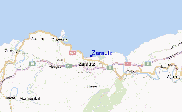 mappa di localizzazione di Zarautz
