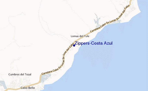mappa di localizzazione di Zippers-Costa Azul