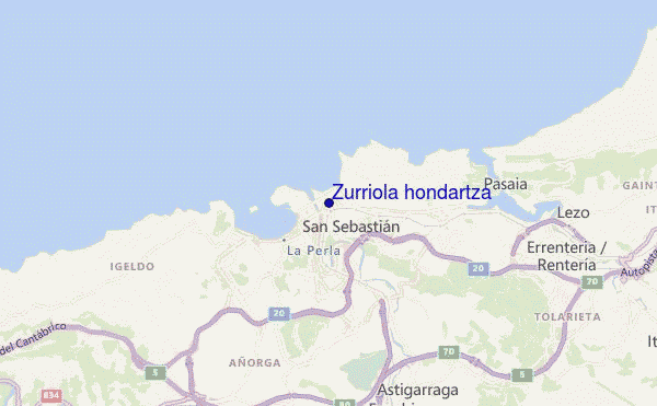 mappa di localizzazione di Zurriola hondartza