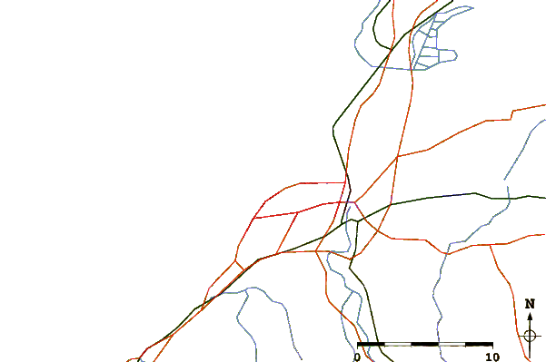 Strade e fiumi intorno Anglet - Marinella