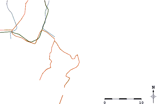 Strade e fiumi intorno Aurora Point