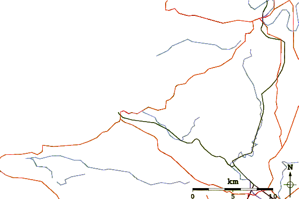 Strade e fiumi intorno Baie de Douarnenez