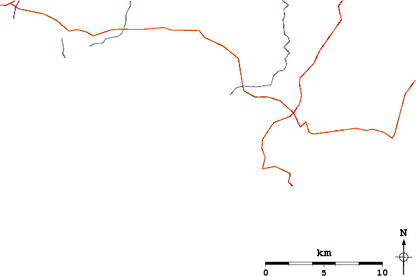 Strade e fiumi intorno Bantham