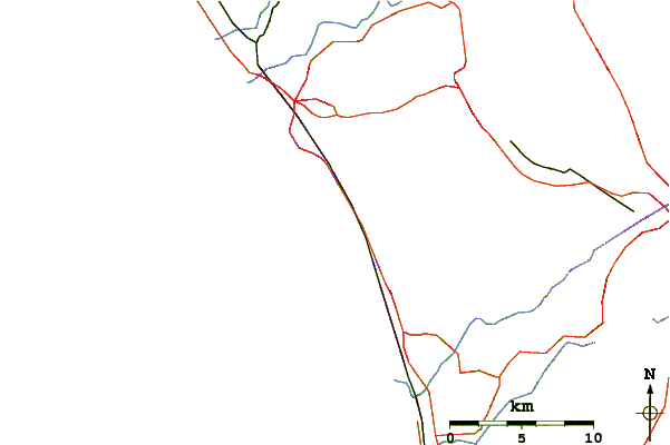 Strade e fiumi intorno Beacons