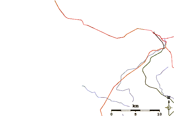 Strade e fiumi intorno Biville
