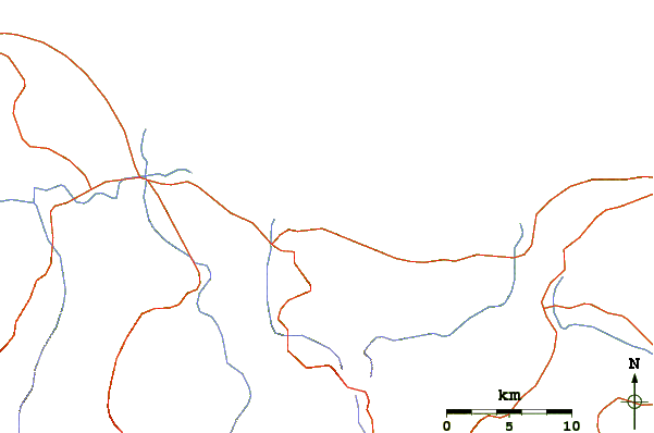 Strade e fiumi intorno Boca de Yasica