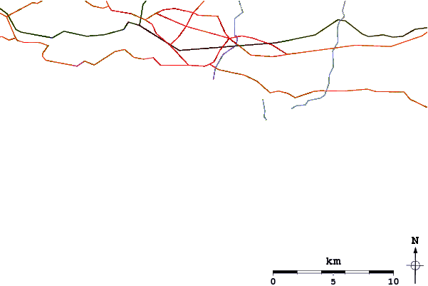 Strade e fiumi intorno Bovisand Bay