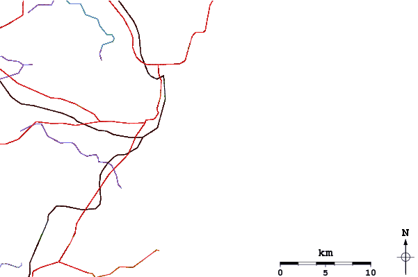 Strade e fiumi intorno Bronte Reef or Bunnies