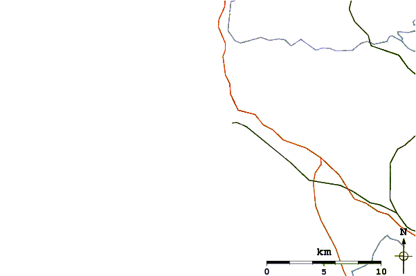 Strade e fiumi intorno Carteret
