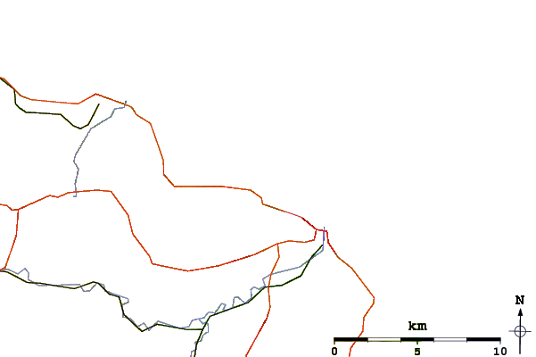 Strade e fiumi intorno Caves (Sandsend)