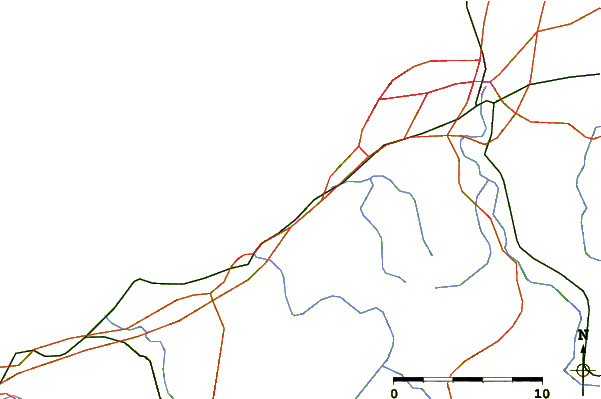 Strade e fiumi intorno Guethary - Cenitz