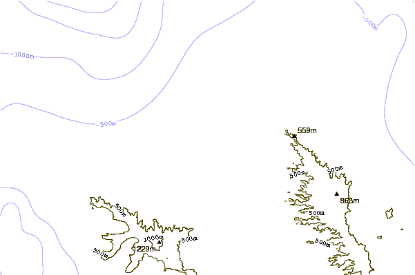 shoreline intorno Chuns and Jocks Reefs