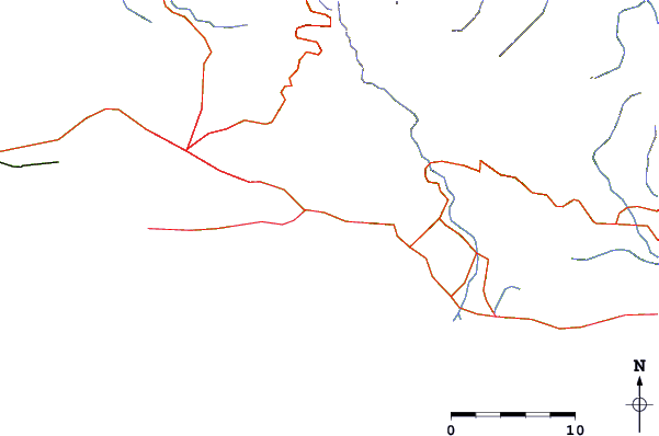 Strade e fiumi intorno Copa (Bull Bay)