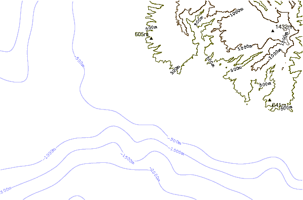 shoreline intorno Davidson Point