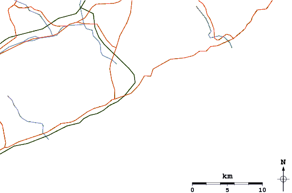Strade e fiumi intorno Desembocadura del Tordera