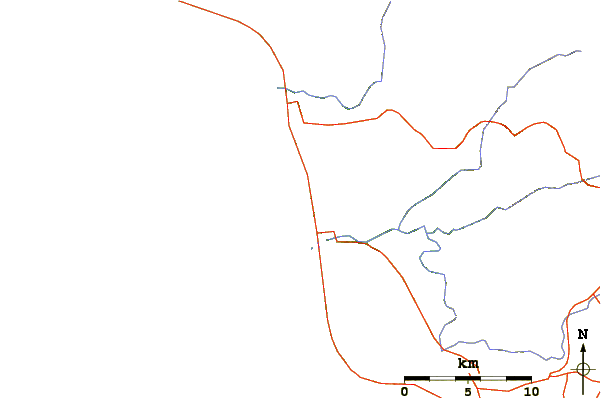 Strade e fiumi intorno Dunes