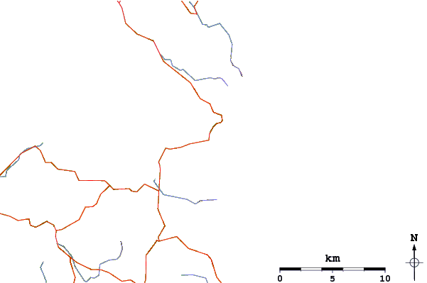 Strade e fiumi intorno Eaglehawk Neck Reef