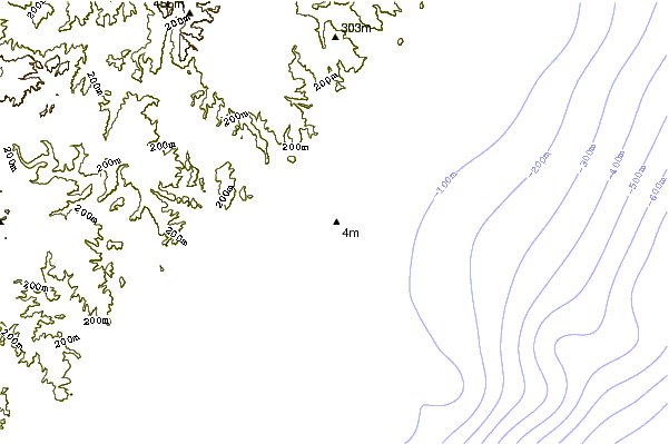 shoreline intorno Feldskoen and Mazeppa Bays