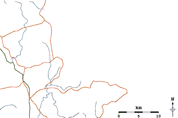 Strade e fiumi intorno Forestry
