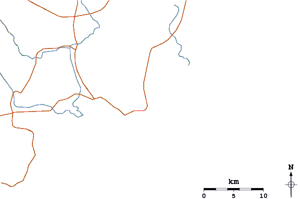 Strade e fiumi intorno Fort Dauphin