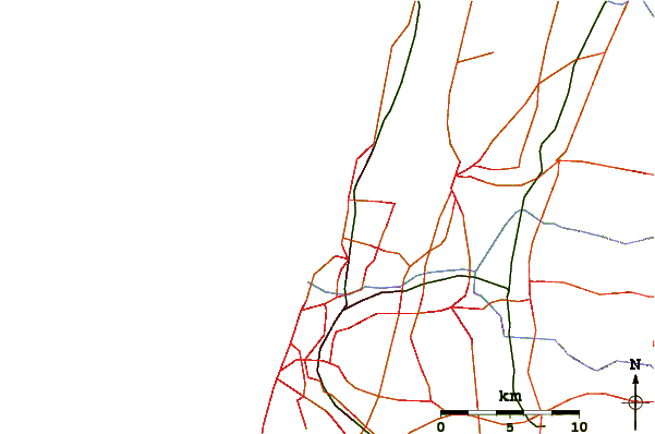 Strade e fiumi intorno Haambatia (Herzliya)