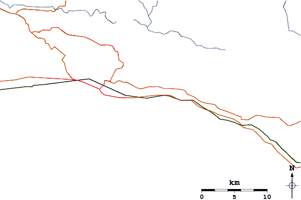 Strade e fiumi intorno Hammonds Reef