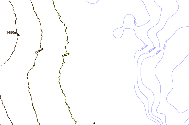 shoreline intorno Hilo Breakwall