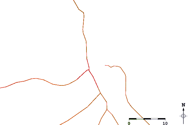 Strade e fiumi intorno Hilo Breakwall