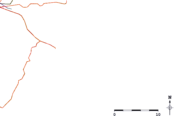 Strade e fiumi intorno Hirtle's Beach (Hartling Bay)