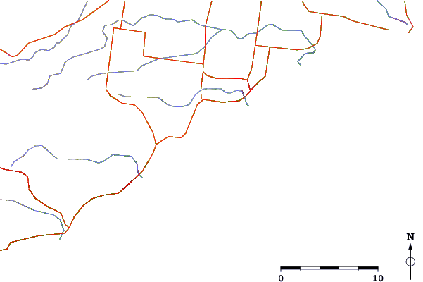 Strade e fiumi intorno Jarosite Reef