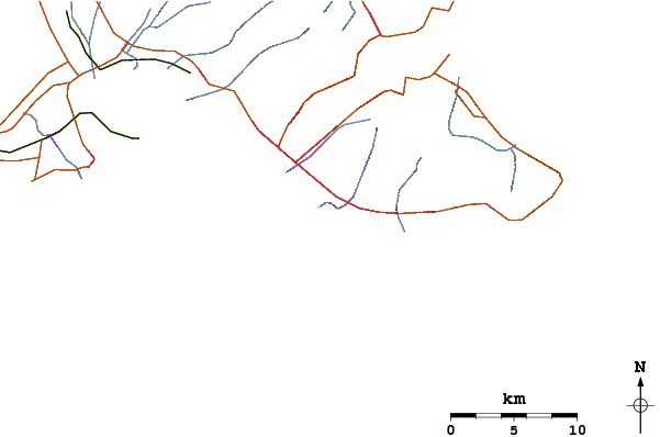 Strade e fiumi intorno Kaisers