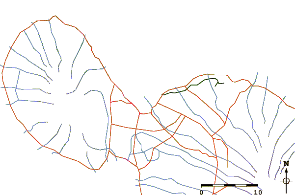 Strade e fiumi intorno Kanaha