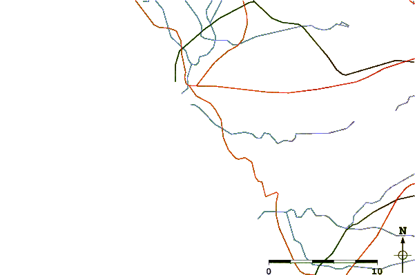 Strade e fiumi intorno La Sauzaie
