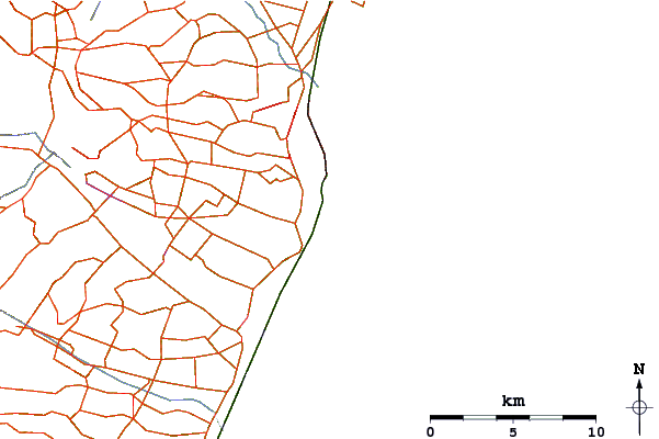 Strade e fiumi intorno Lighthouse Reef