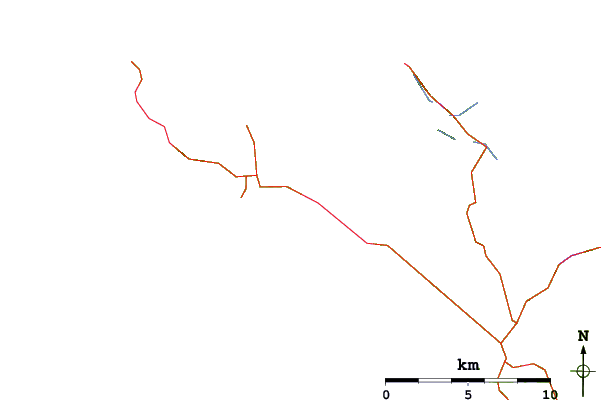 Strade e fiumi intorno Long Beach (Tofino Airport)