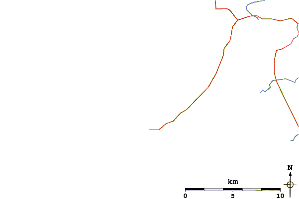 Strade e fiumi intorno Lossit Bay (Islay)