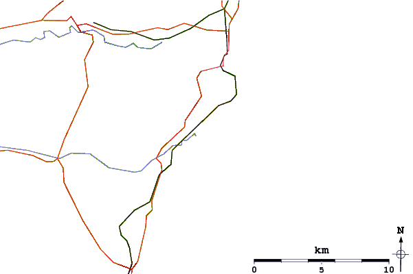Strade e fiumi intorno Lunan Bay