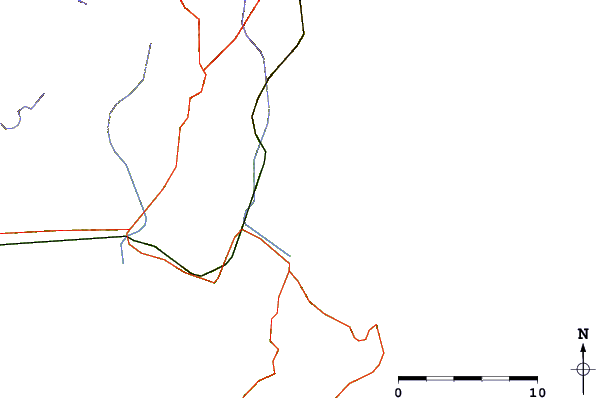Strade e fiumi intorno Mahanga Point