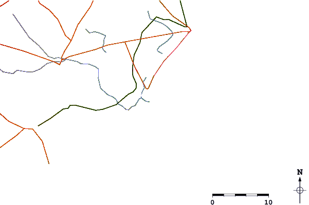 Strade e fiumi intorno Manapad Point (Alwars)