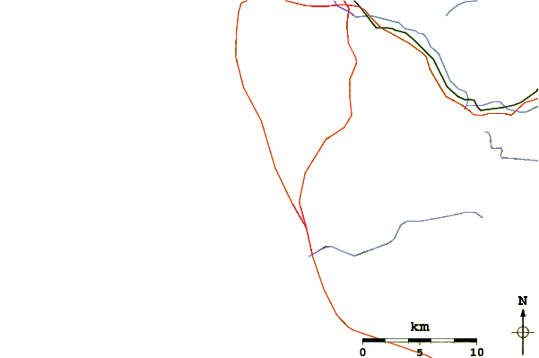 Strade e fiumi intorno Marisol