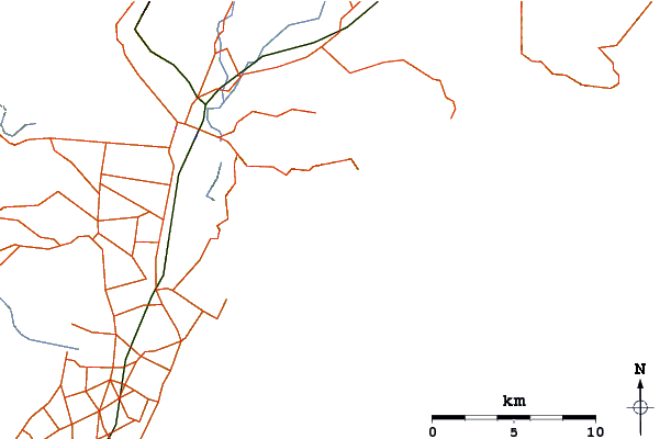 Strade e fiumi intorno Midshore Bay