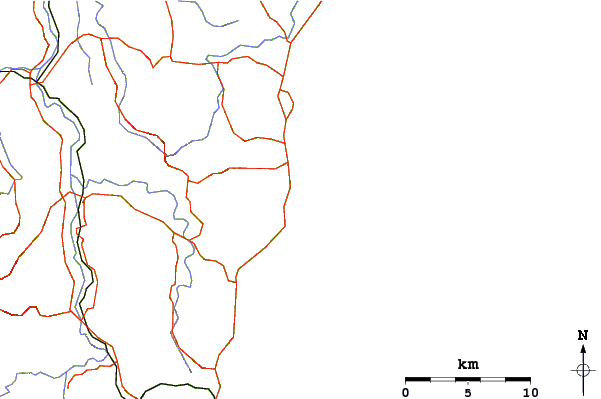 Strade e fiumi intorno Moonee Beach and Creek