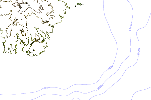 shoreline intorno Mosca Point