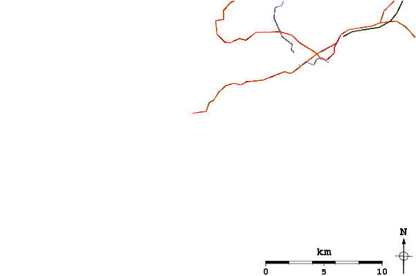 Strade e fiumi intorno Nanjizal