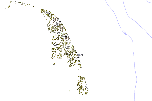 shoreline intorno Newcombs Hollow
