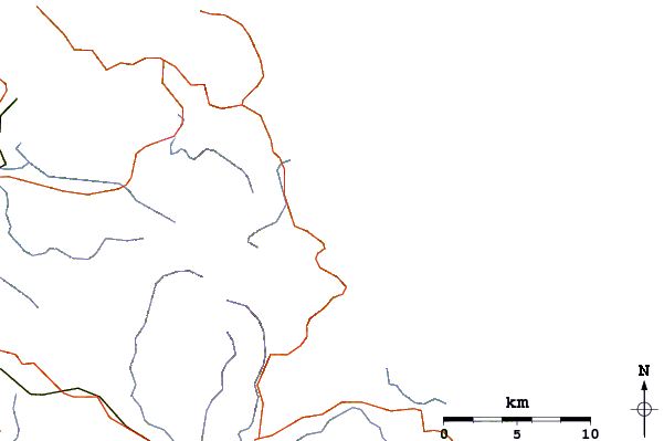Strade e fiumi intorno Oakura Bay
